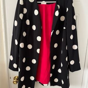 Karl Lagerfeld Black and White Polka Dot Blazer